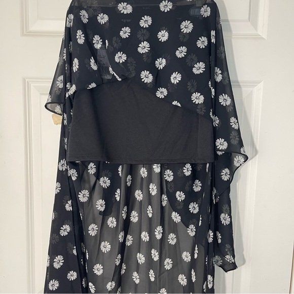 Forever 21 Daisies Sheer Maxi Skirt M - Picture 4 of 12